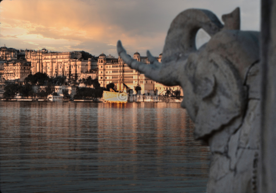 "C 112.41-E Udaipur from Lake Palace-2.jpeg" stock image