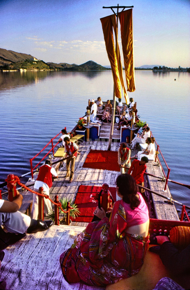 "Gangaur boat Pichola Lake" stock image