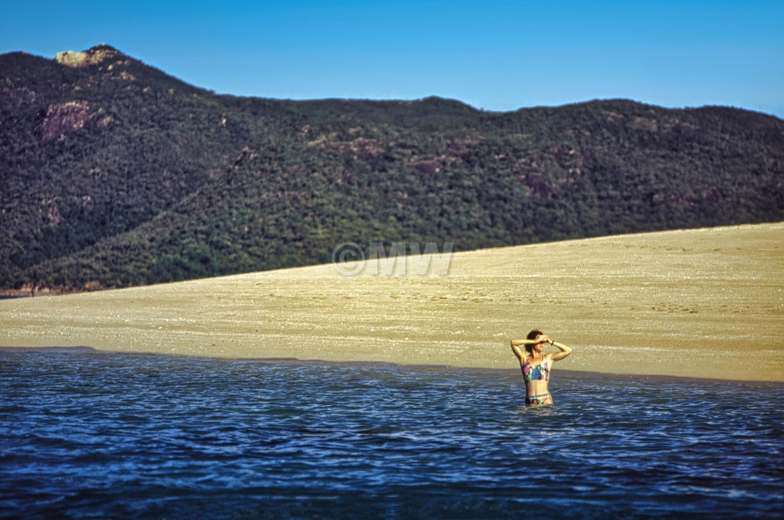 "Woman on Beach" stock image