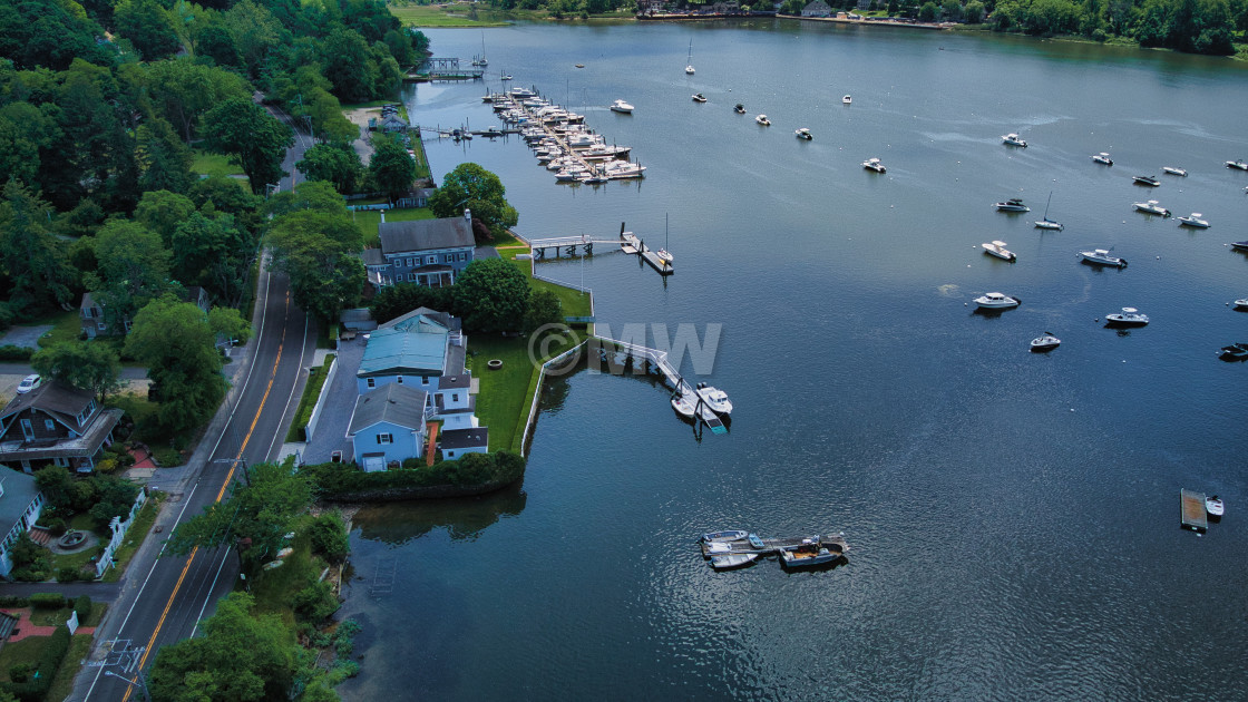 "Cold Spring Harbor aerial" stock image