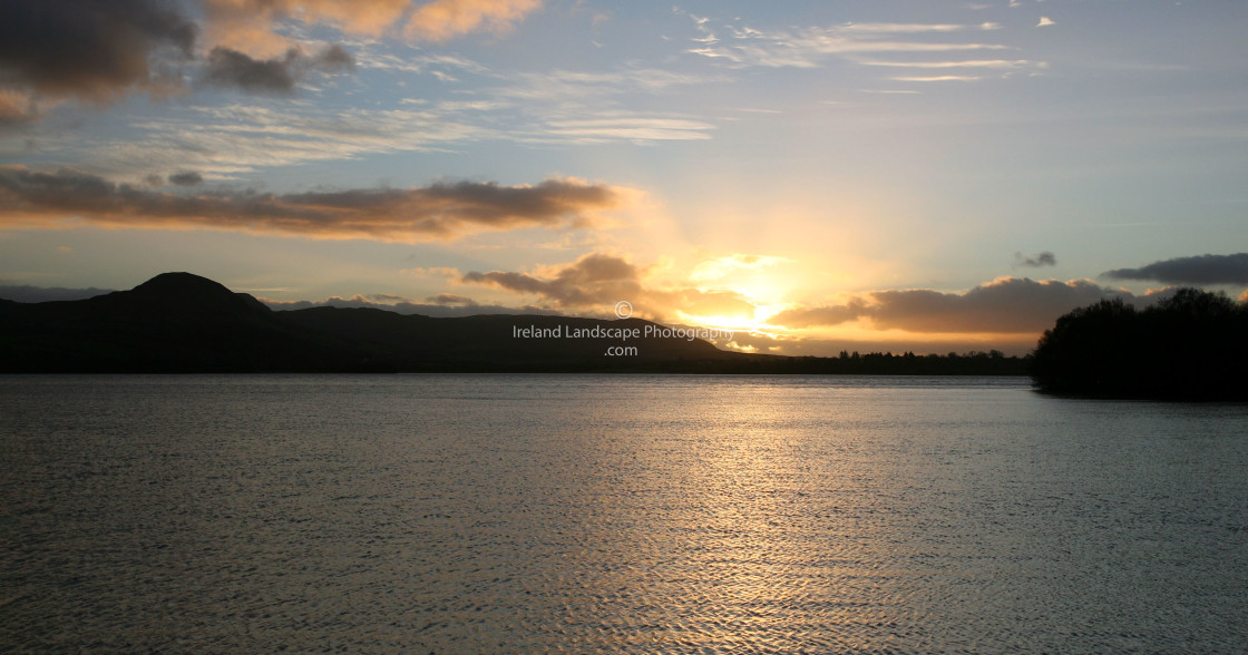 "Levally Lough At Sunset, Bofeenaun, Co. Mayo, Ireland." by Ireland Landscape Photography - £34.00 "Levally Lough At Sunset, Bofeenaun, Co. Mayo, Ireland." stock image