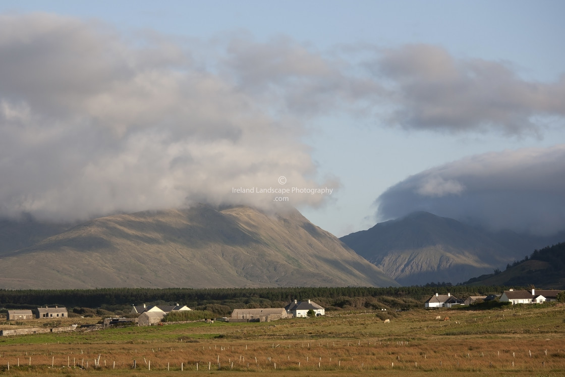 "The Sheefry Mountains With Cloud, Louisburgh, Co, Mayo, Ireland." by Ireland Landscape Photography - £34.00 "The Sheefry Mountains With Cloud, Louisburgh, Co, Mayo, Ireland." stock image