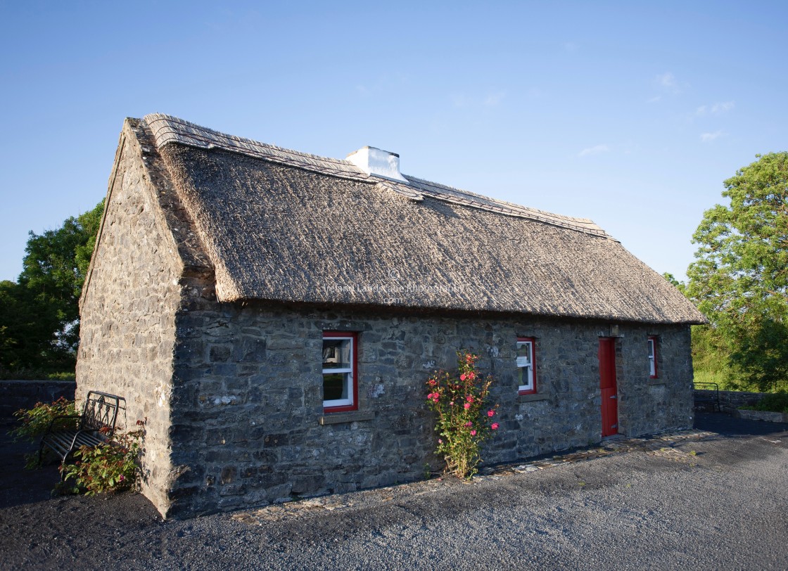 "The Eviction Cottage At Sunset, Belcarra, Castlebar, Co. Mayo, Ireland" by Ireland Landscape Photography - £34.00 "The Eviction Cottage At Sunset, Belcarra, Castlebar, Co. Mayo, Ireland" stock image