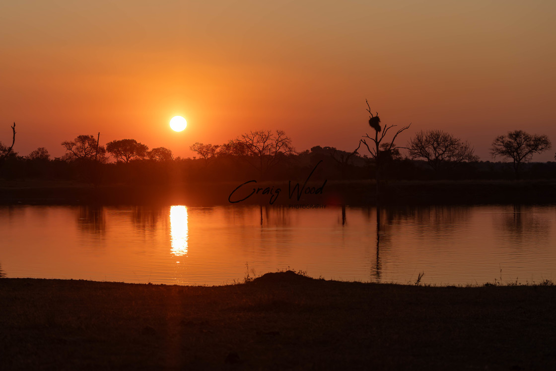 "Sunset at Sydney's Dam" stock image