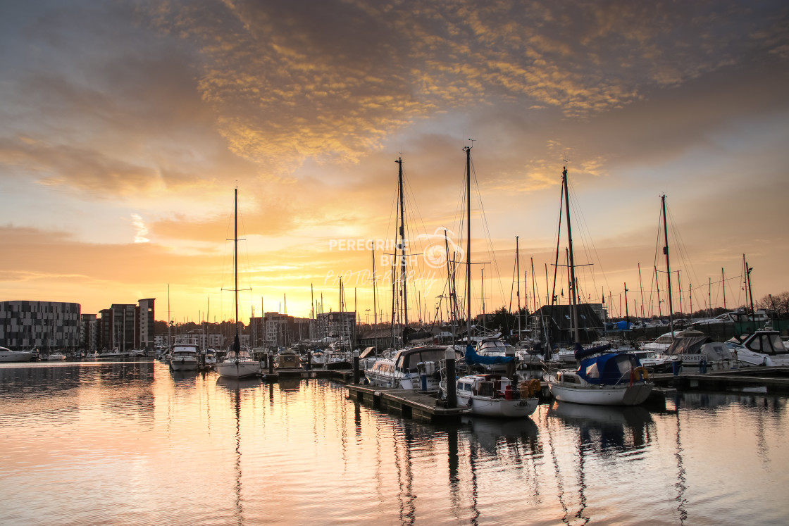 "Ipswich Waterfront at dawn" stock image