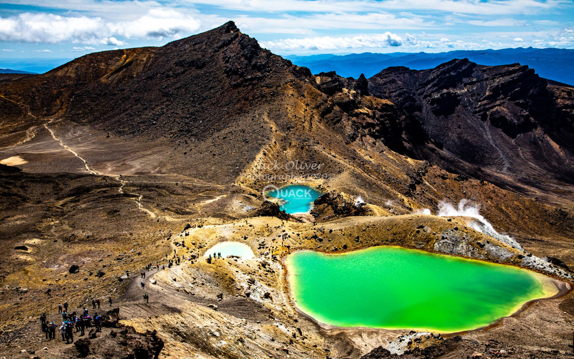 "Emerald Lakes" by Jack Oliver - £5.00 "Emerald Lakes" stock image