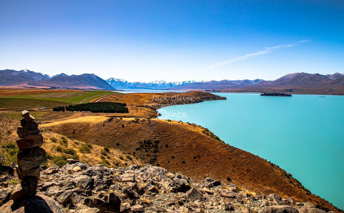 "The Blue Lake" by Jack Oliver - £5.00 "The Blue Lake" stock image