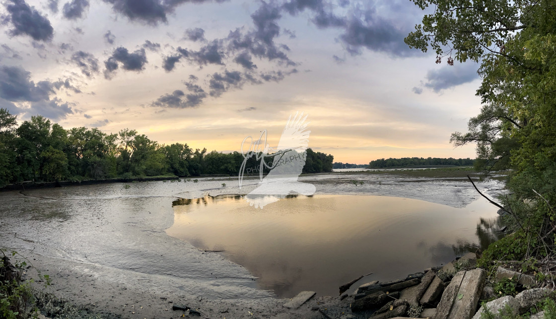 "Inlet Sunset" stock image