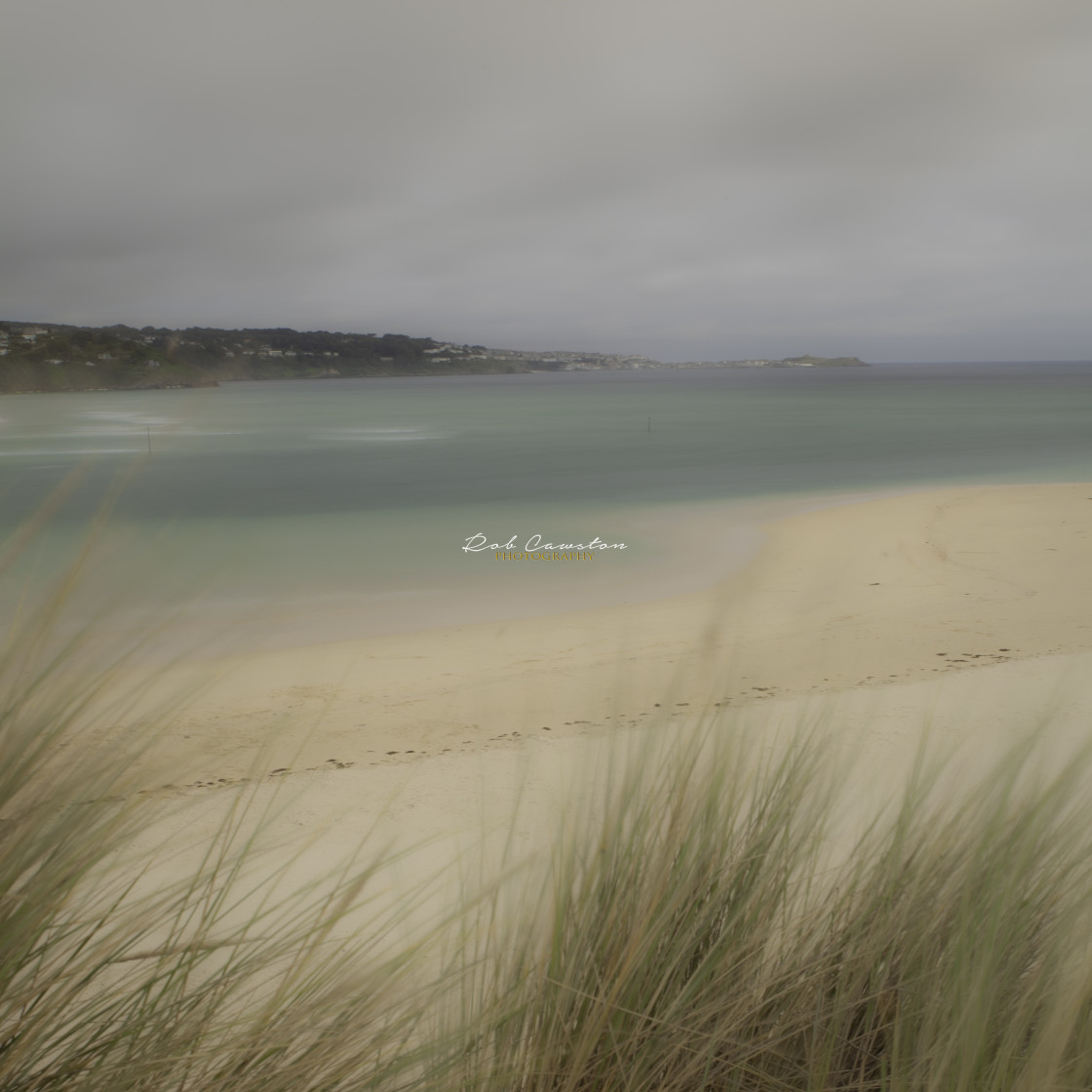 "Hayle Beach with a receding tide" stock image