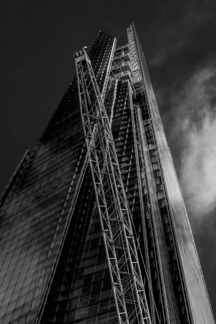 "Looking up at the Shard from the street." stock image