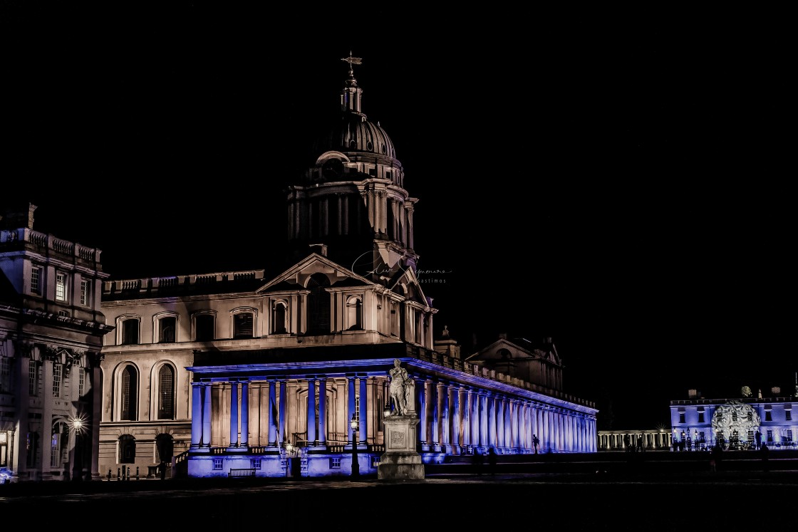 "Old Royal Naval College at Night" stock image