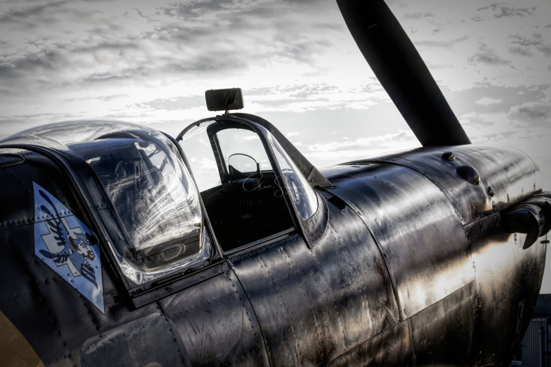 "Spitfire on the ground" stock image