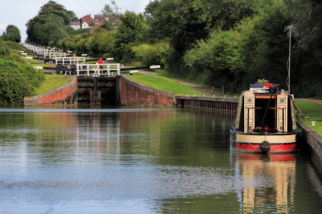 "Caen Hill Locks.Wiltshire." stock image