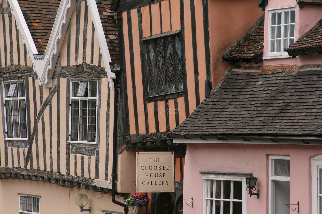 "The Crooked House Gallery. Lavenham. Suffolk" stock image