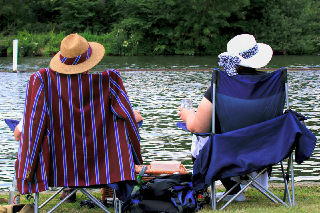 "Spectators at Henley Royal Regatta" stock image