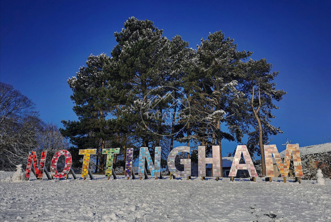 "Welcome to Nottingham" stock image