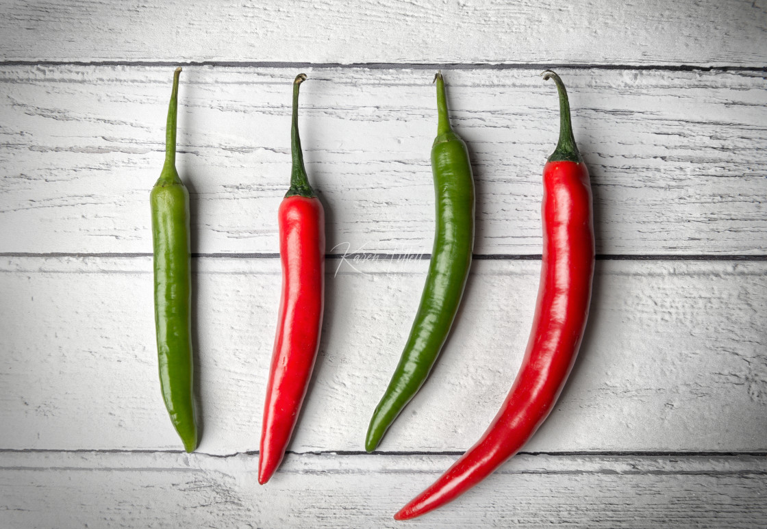 "Chilli Line Up" stock image