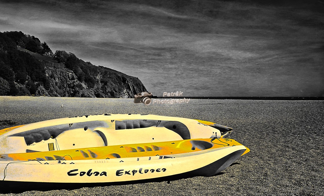"Beach Canoes" by Keith Patrak - £10.00 "Beach Canoes" stock image