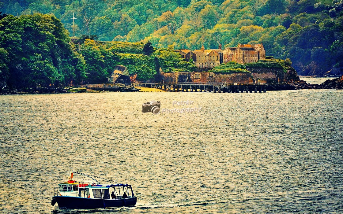 "Leaving Drake's Island" by Keith Patrak - £10.00 "Leaving Drake's Island" stock image