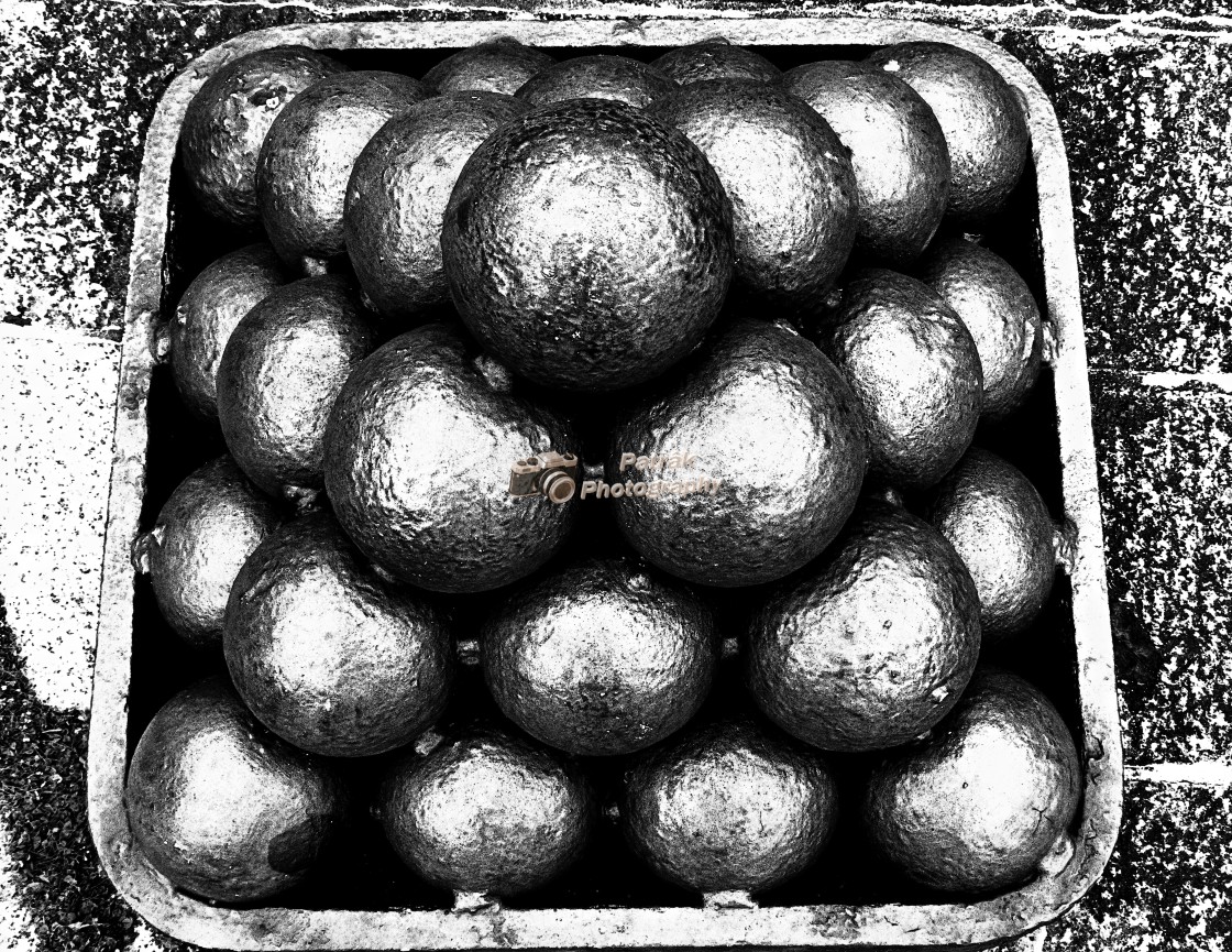 "Cannon Ball Stack" by Keith Patrak - £10.00 "Cannon Ball Stack" stock image