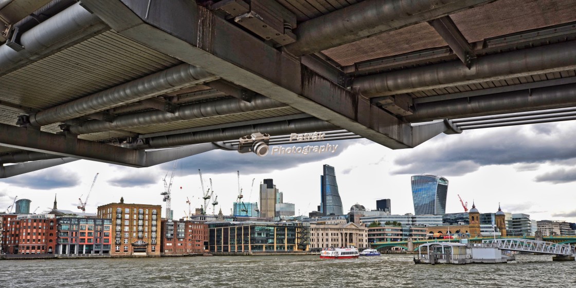 "London Cityscape From Underneath Lambeth Bridge" by Keith Patrak - £10.00 "London Cityscape From Underneath Lambeth Bridge" stock image