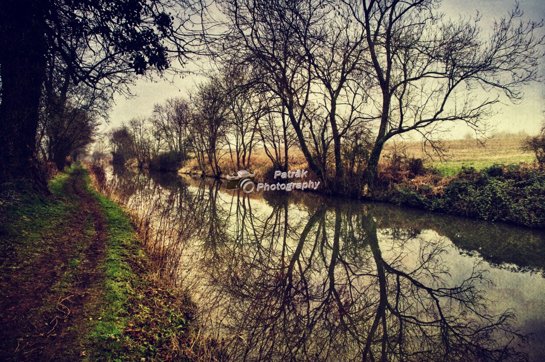 "Canalside Reflections #3- Milton Lilbourne, Wiltshire" by Keith Patrak - £10.00 "Canalside Reflections #3- Milton Lilbourne, Wiltshire" stock image