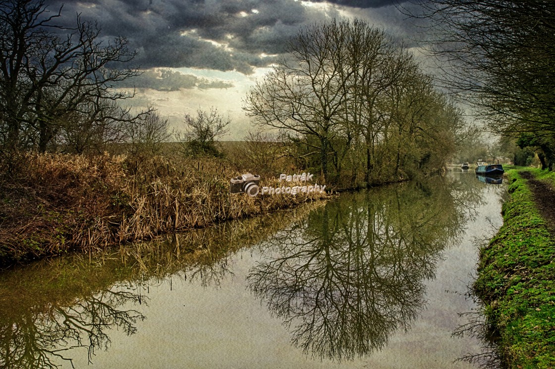 "Canalside Reflections #5- Milton Lilbourne, Wiltshire" by Keith Patrak - £10.00 "Canalside Reflections #5- Milton Lilbourne, Wiltshire" stock image