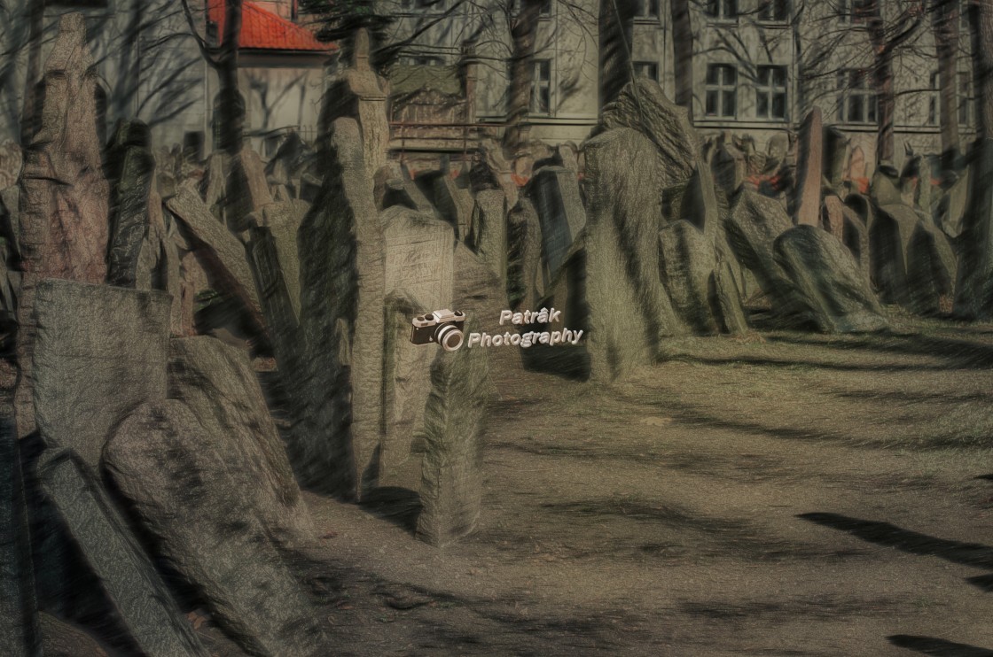 "Gravestones - Jewish Quarter - Prague" by Keith Patrak - £15.00 "Gravestones - Jewish Quarter - Prague" stock image