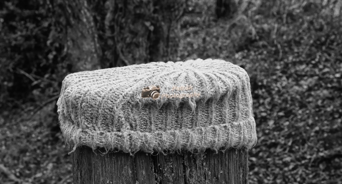 "Lost Beanie Hat" by Keith Patrak - £15.00 "Lost Beanie Hat" stock image