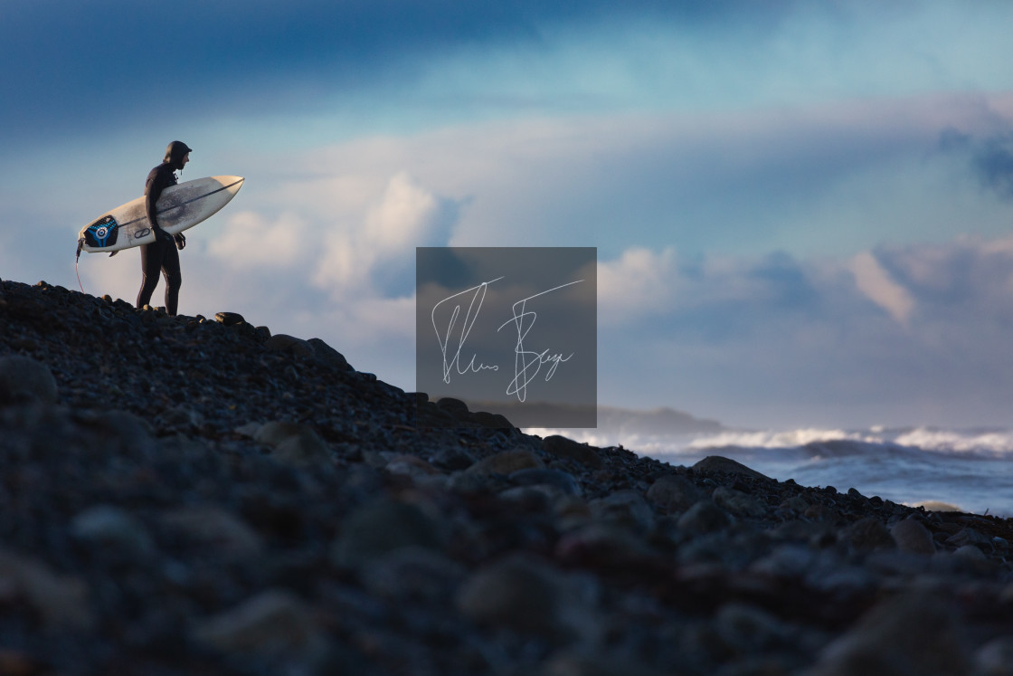 "Winter surfer" stock image