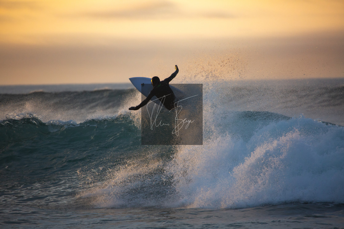 "Sunset surf" stock image