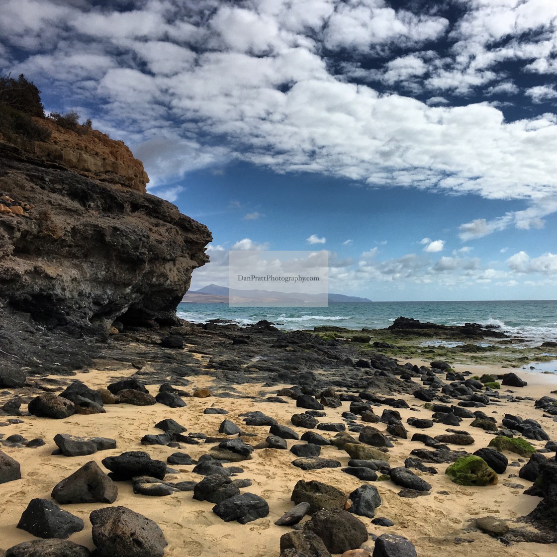 "A rocky beach in the Canary Islands" stock image