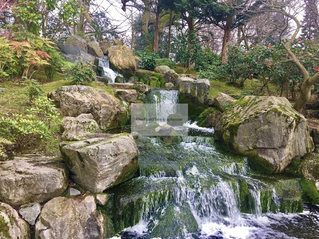 "A beautiful waterfall" stock image