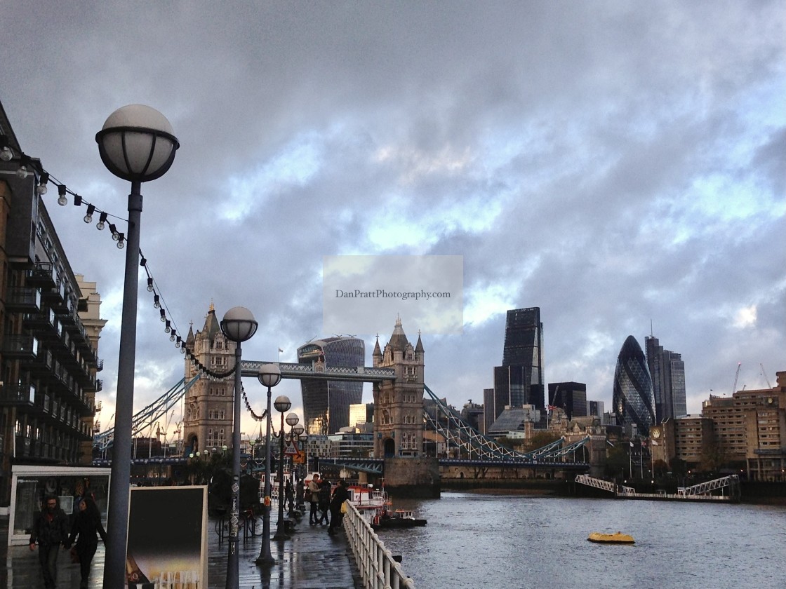 "Tower Bridge and the City of London" stock image