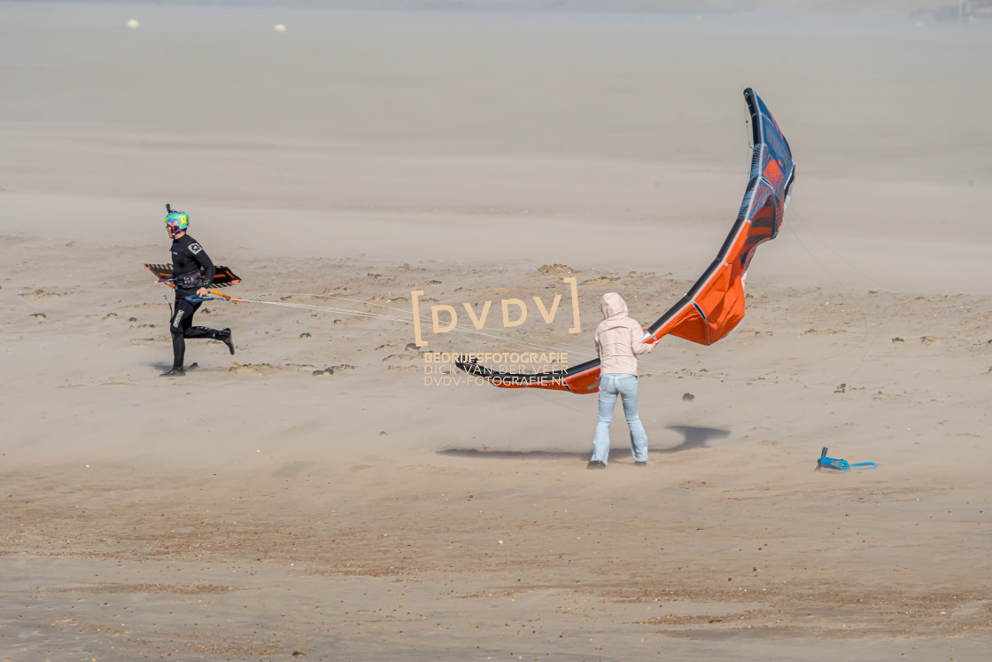 "Kitesurfen Brouwersdam 108643" stock image