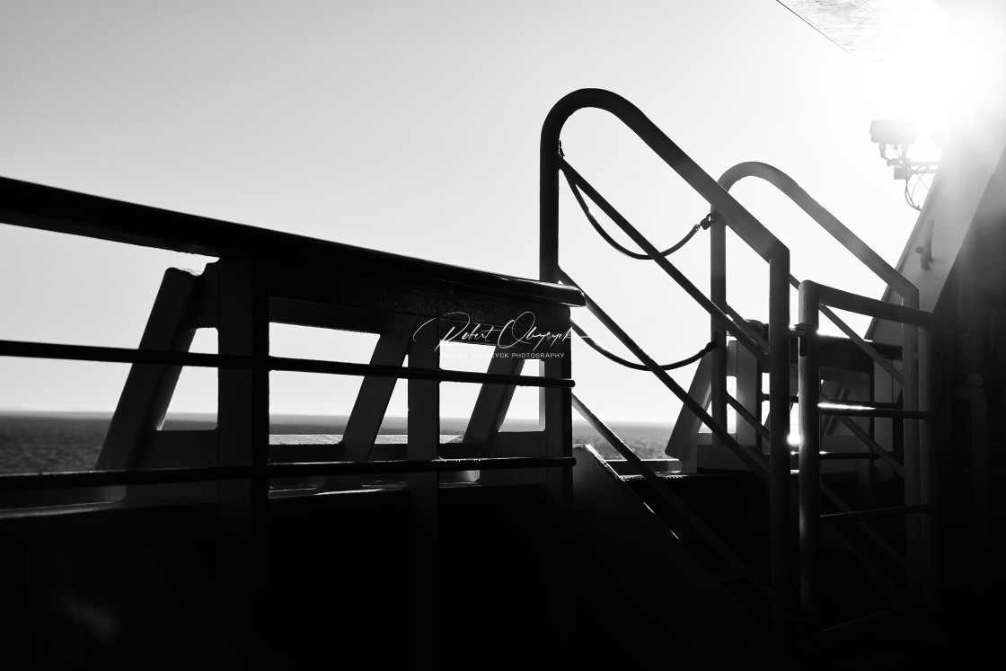 "Moody Cruise Ship Deck" stock image