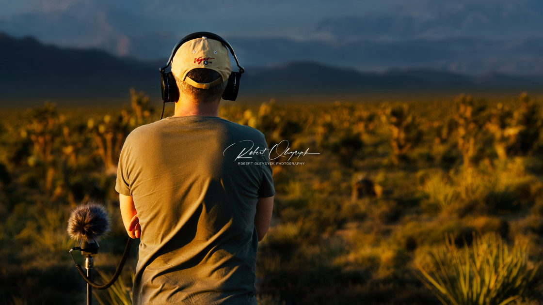 "Man Listening To Nature" stock image