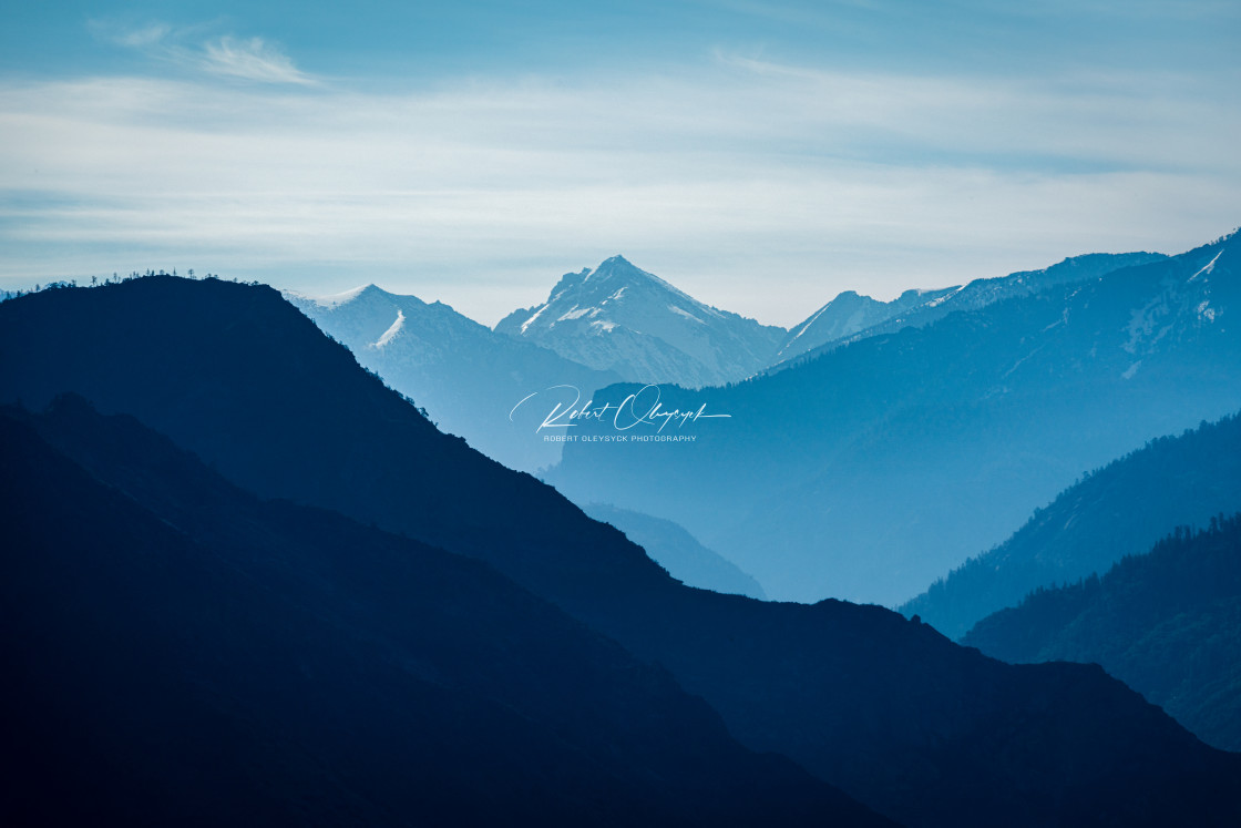 "Magnificent Blue Layers - Kings Canyon" stock image