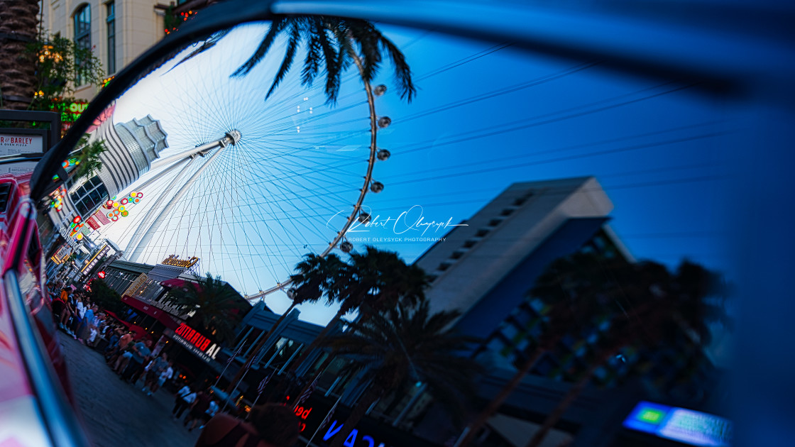 "High Roller Observation Wheel Reflection" stock image