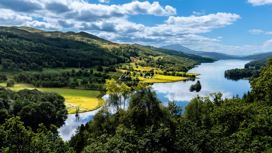 "Queen's View Overlooking Loch Tummel 16:9 - Scotland" stock image