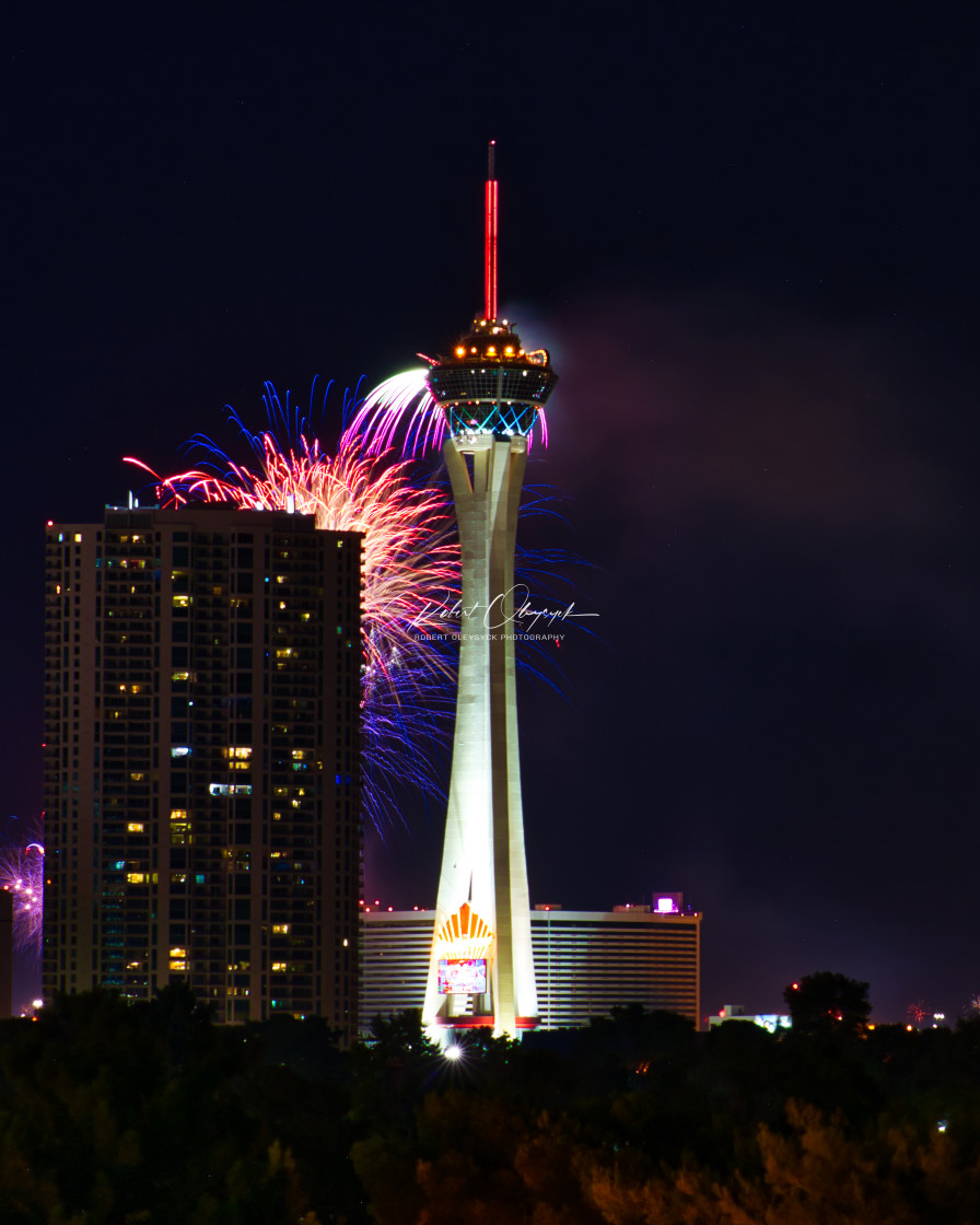 "Stratosphere 4th of July Fireworks - Las Vegas" stock image