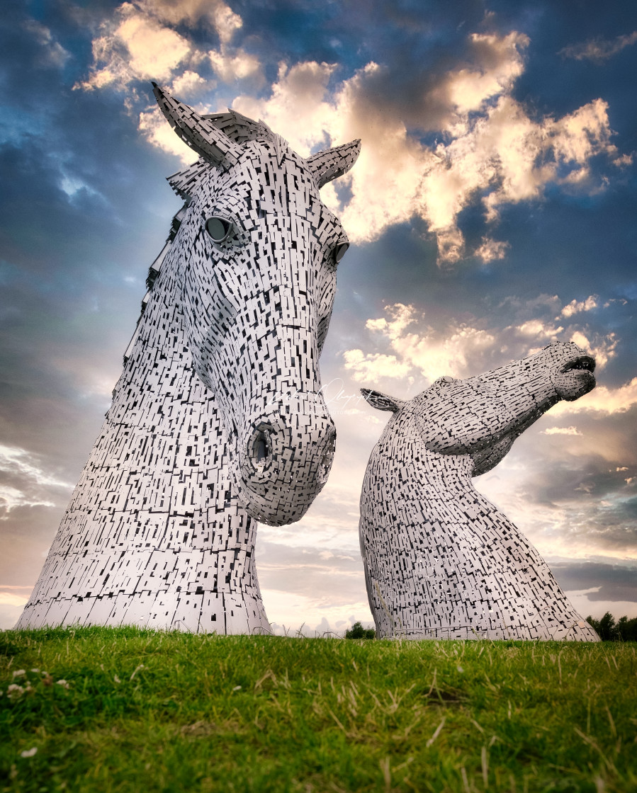 "The Kelpies Sculpture - Scotland" stock image