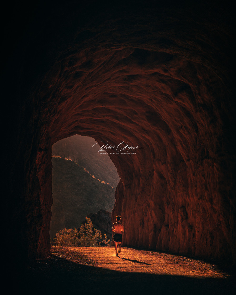 "Tunnel Runner" stock image