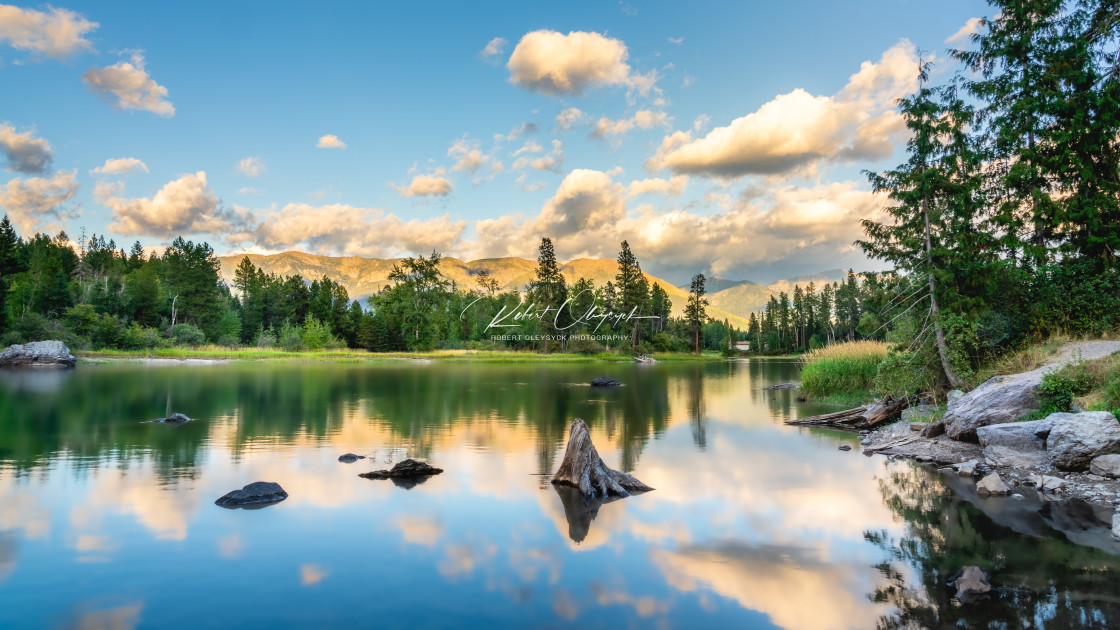 "Swan River Landscape Reflections" stock image