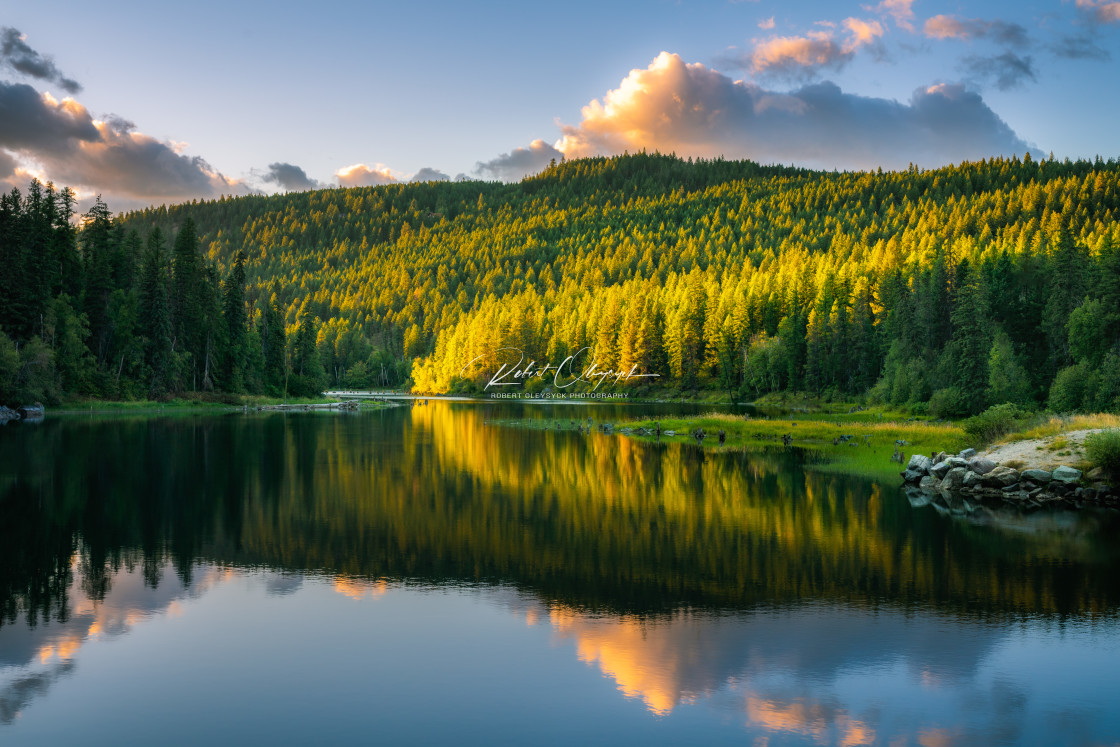 "Swan River Golden Hour Landscape" stock image