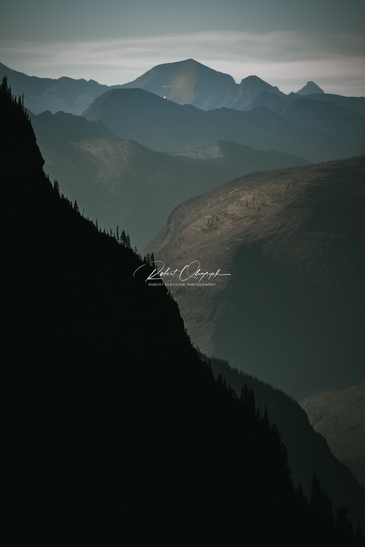 "Landscape Layers of Glacier National Park" stock image