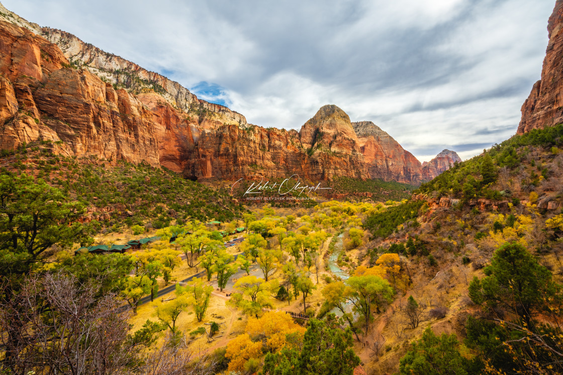 "Zion National Park - Kayenta Trail View" stock image