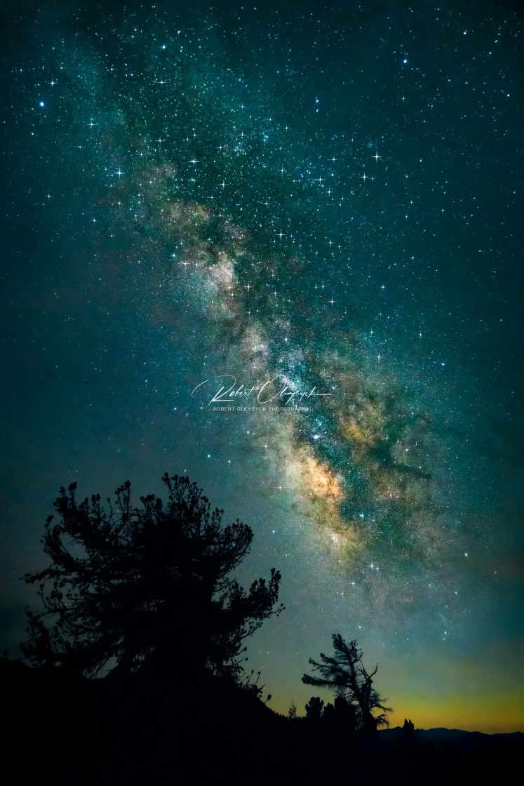 "Milky Way Over Minaret Vista" stock image