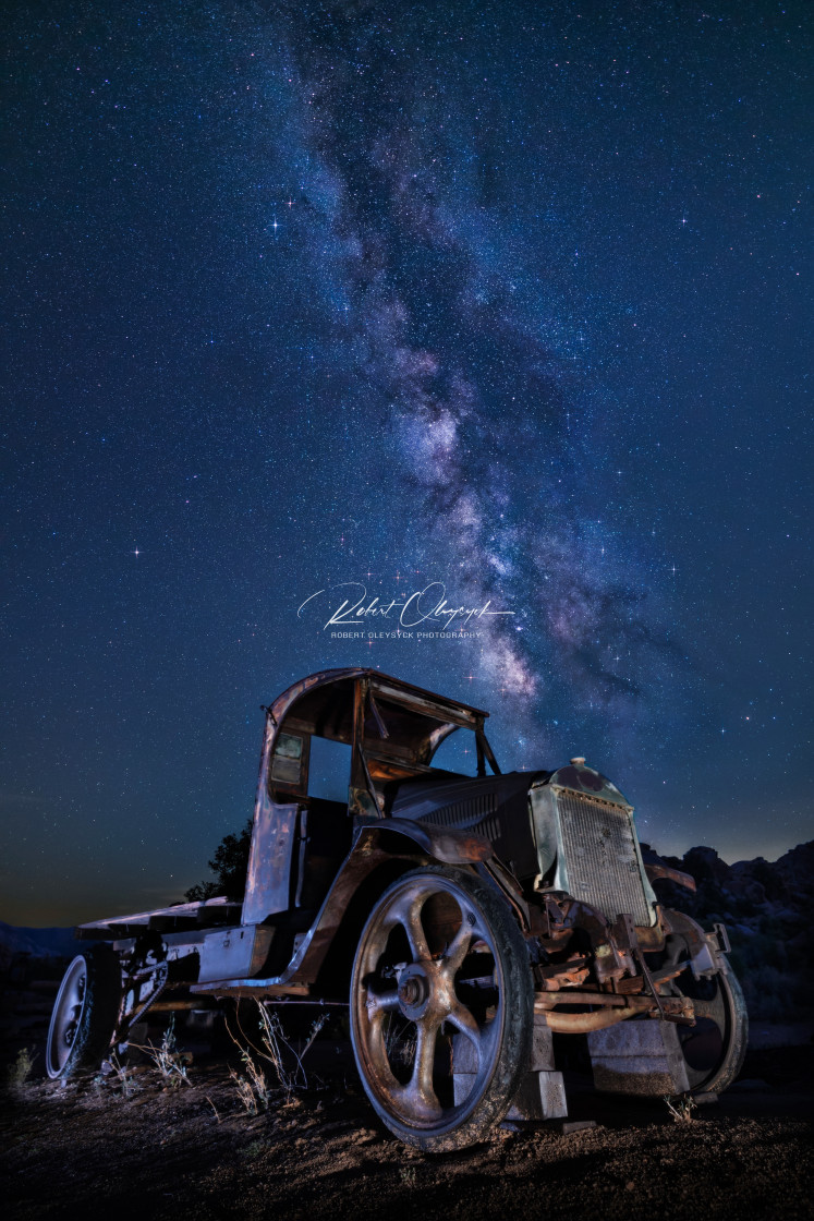 "Cosmic Antique Truck" stock image