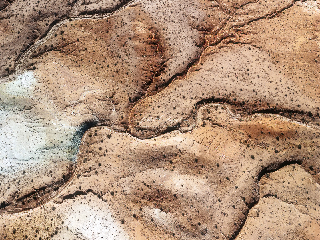 "Little Wild Horse Canyon Aerial 1" stock image